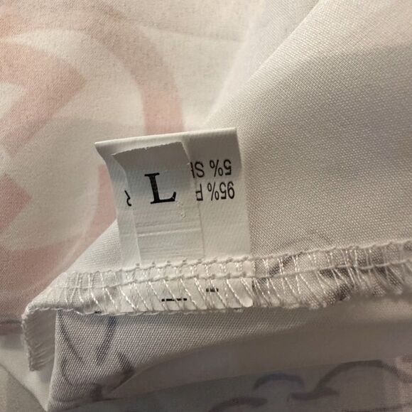 White and Gold Chain Print Mini Dress - Picture 7 of 9